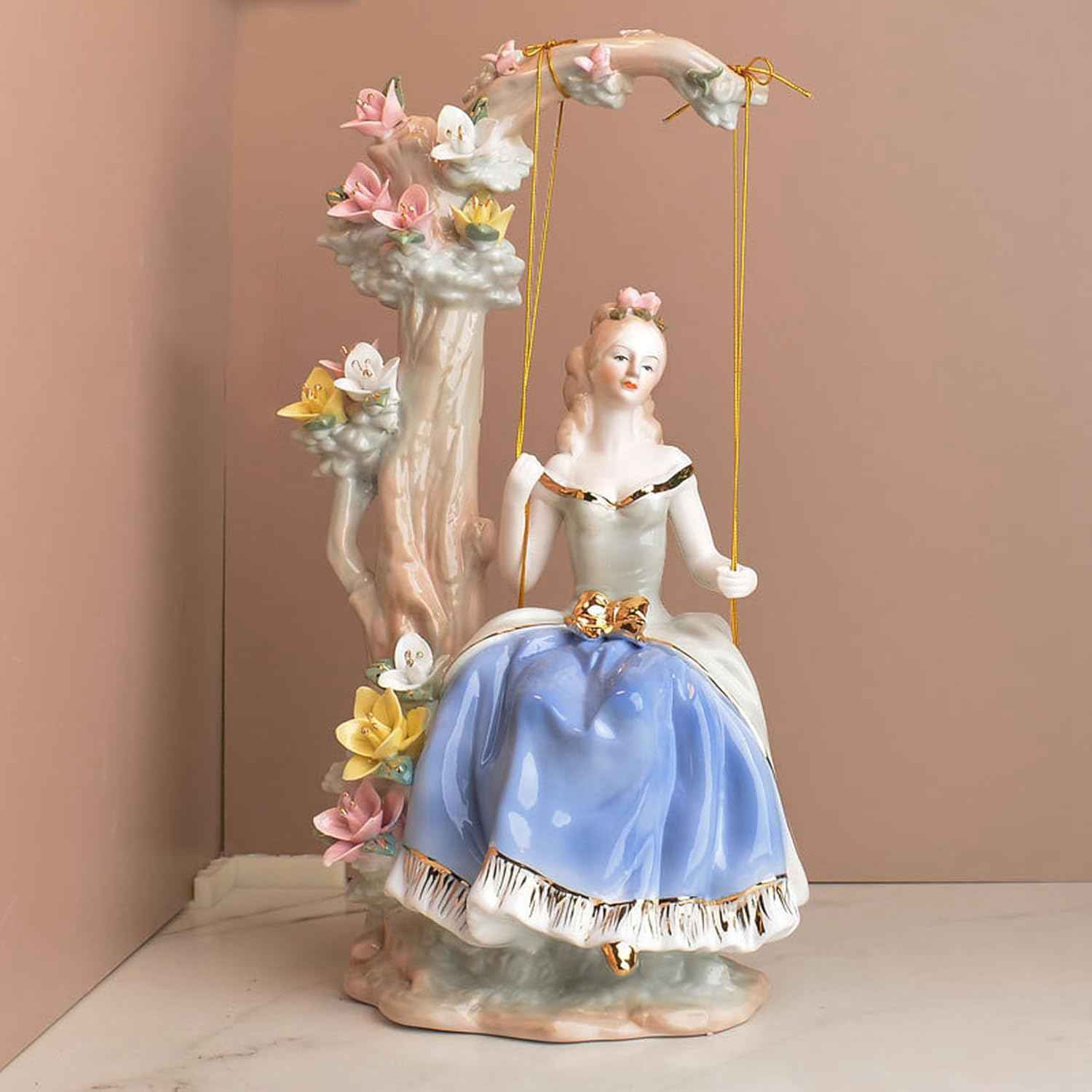 美少女 置物 飾り タイプ9 人形陶器置物 かわいい 北欧 オブジェ お祝い 装飾品 人形 女性 プレゼント 贈り物 かわいい置物 ミニチュア F セラミック ...