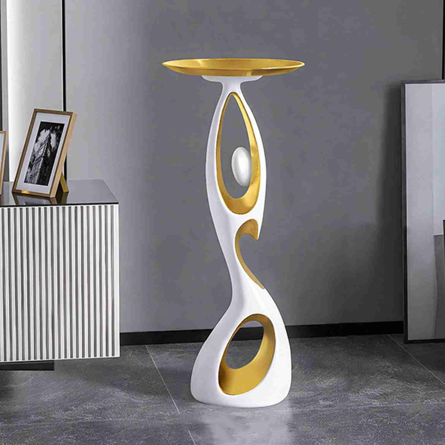 サイドテーブル おしゃれ タイプ2 北欧風 モダン ソファ横 抽象的 インテリア 置物 雑貨 ポップ オシャレ F 現代的 高さ66-70cm ガーデンオーナメ...