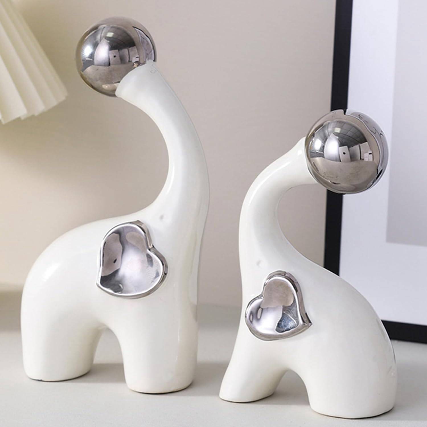 象 オブジェ 2個セット 置物 ゾウ アニマル エレファント 風水 グッズ 装飾 インテリア 雑貨 おしゃれ F かわいい 飾り タイプ2 動物 オーナメント ...