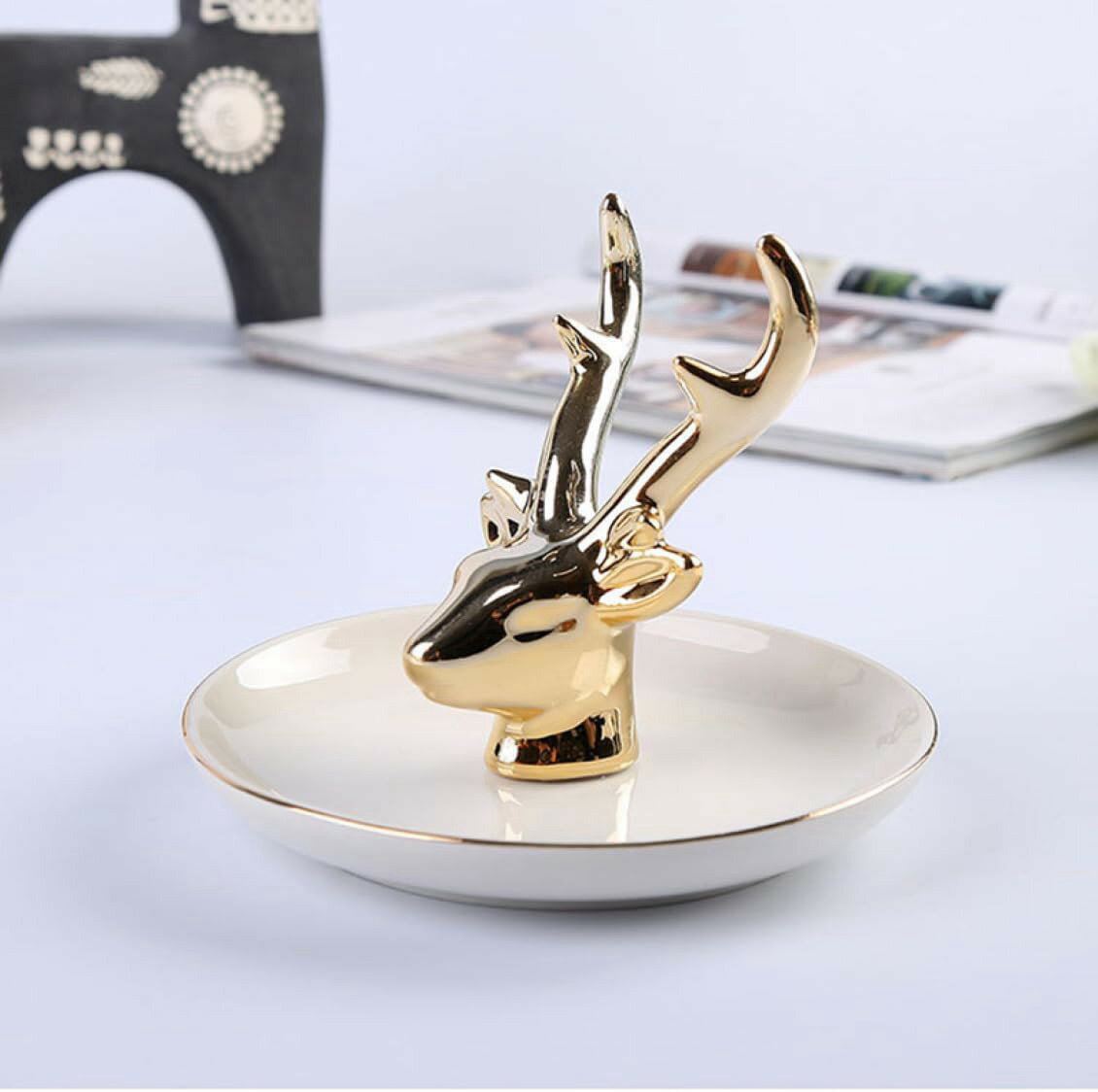 犬 置物 F 金色 アクセサリートレイ ジュエリー収納 指輪ホルダー 収納 小物入れ 可愛い 動物 タイプ1 おしゃれ インテリア イヤリング ピアス ネックレ...