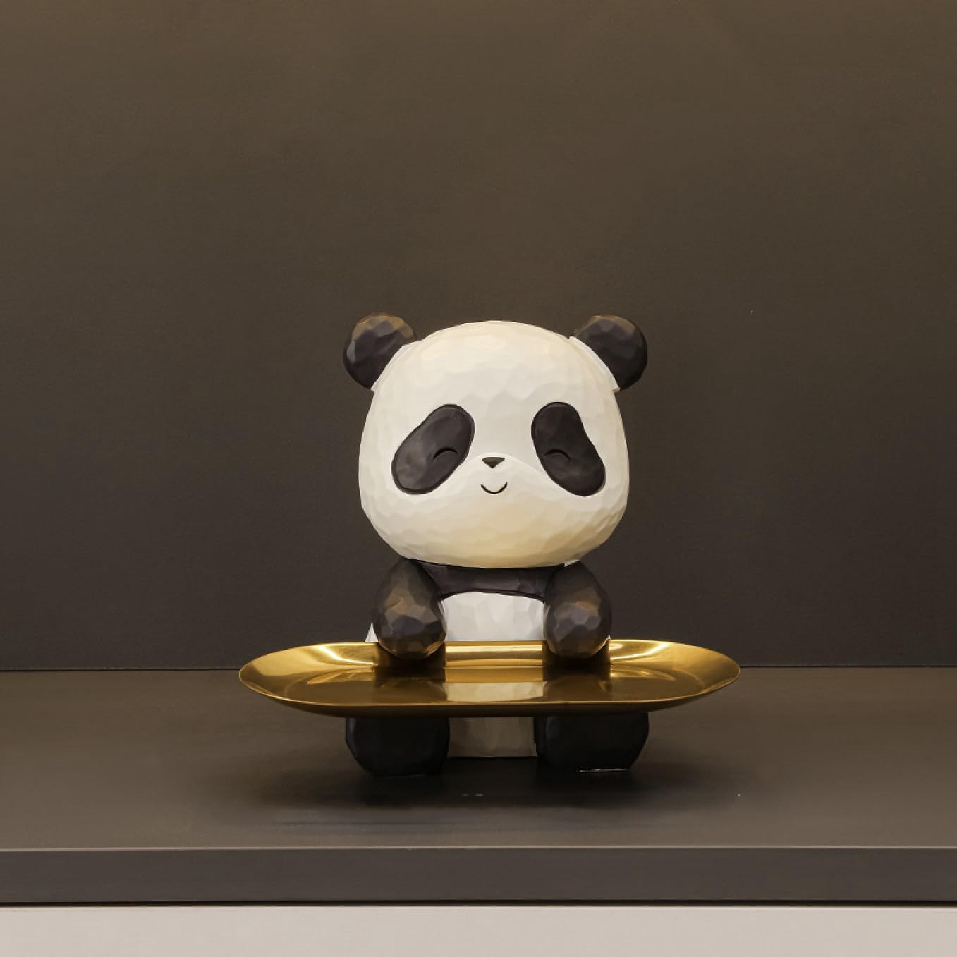 パンダ 置物 キー収納トレイ 小物入れ おしゃれ メガネ収納 F ジュエリー収納 小物収納 玄関 置物 小物トレー インテリア デスクトップ ホーム飾り タイプ...