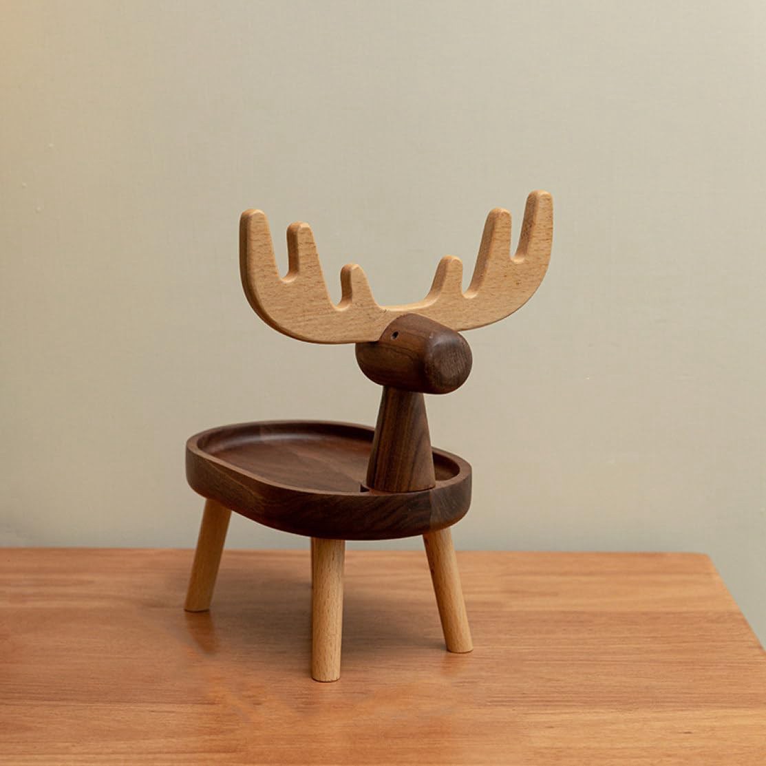 玄関収納 卓上収納 小物入れ F 卓上置物 物ボックス ジュエリー 鍵 腕時計 サングラス 多機能収納 タイプ1 机上収納ボックス エルク 動物像 キー収納 玄...