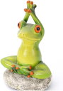 カエル 置物 F ヨガをする インテリアオブジェ 蛙 置き物 動物 カエルグッズ かわいい雑貨 小物 アンティーク風雑貨 カエル置物 タイプ7 カエルオブジェ ...