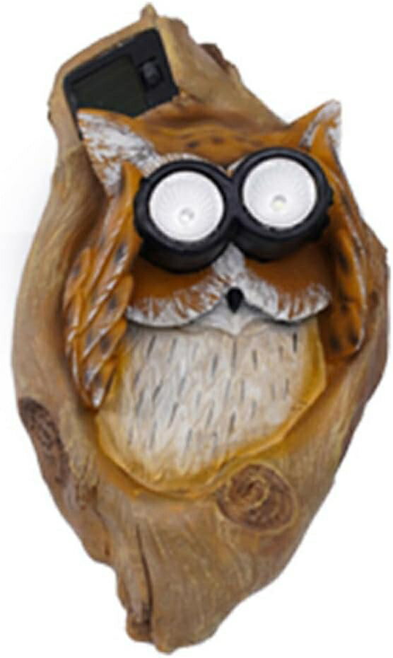 ソーラーライト かわいい フクロウ 梟 ガーデンオーナメント ソーラー置物 置物ライト 家飾り 屋外 F アウトドア デ装飾用品 樹脂製 自動点灯 庭園 太陽光...