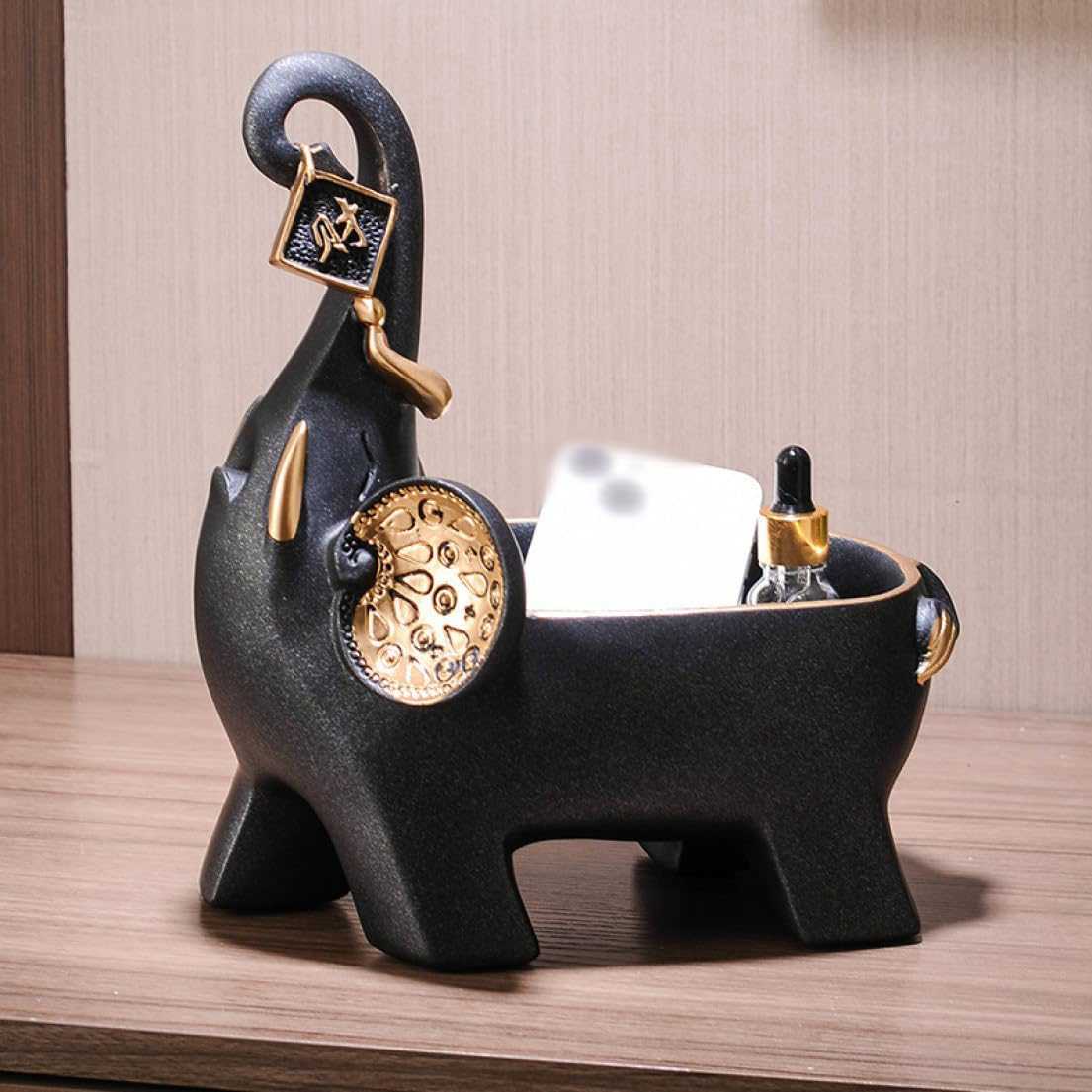 玄関 収納 小物入れ 鍵置き 卓上置物 卓上収納 トレー キー収納 おしゃれ 置物 F おもしろ 象 動物形状 ホーム 彫刻装飾 雑貨 腕時計 ジュエリー 鍵 ...