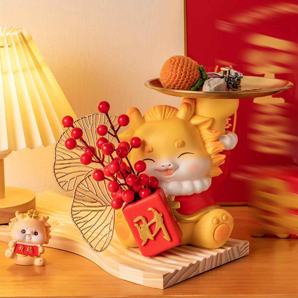 鍵置き 玄関 タイプ2 インテリア 動物の置物 トレイ収納 動物像 彫刻装飾 樹脂製 鍵スタンド 多機能 キャンディーの皿 おしゃれ 可愛い 面白い 龍 招福 ...