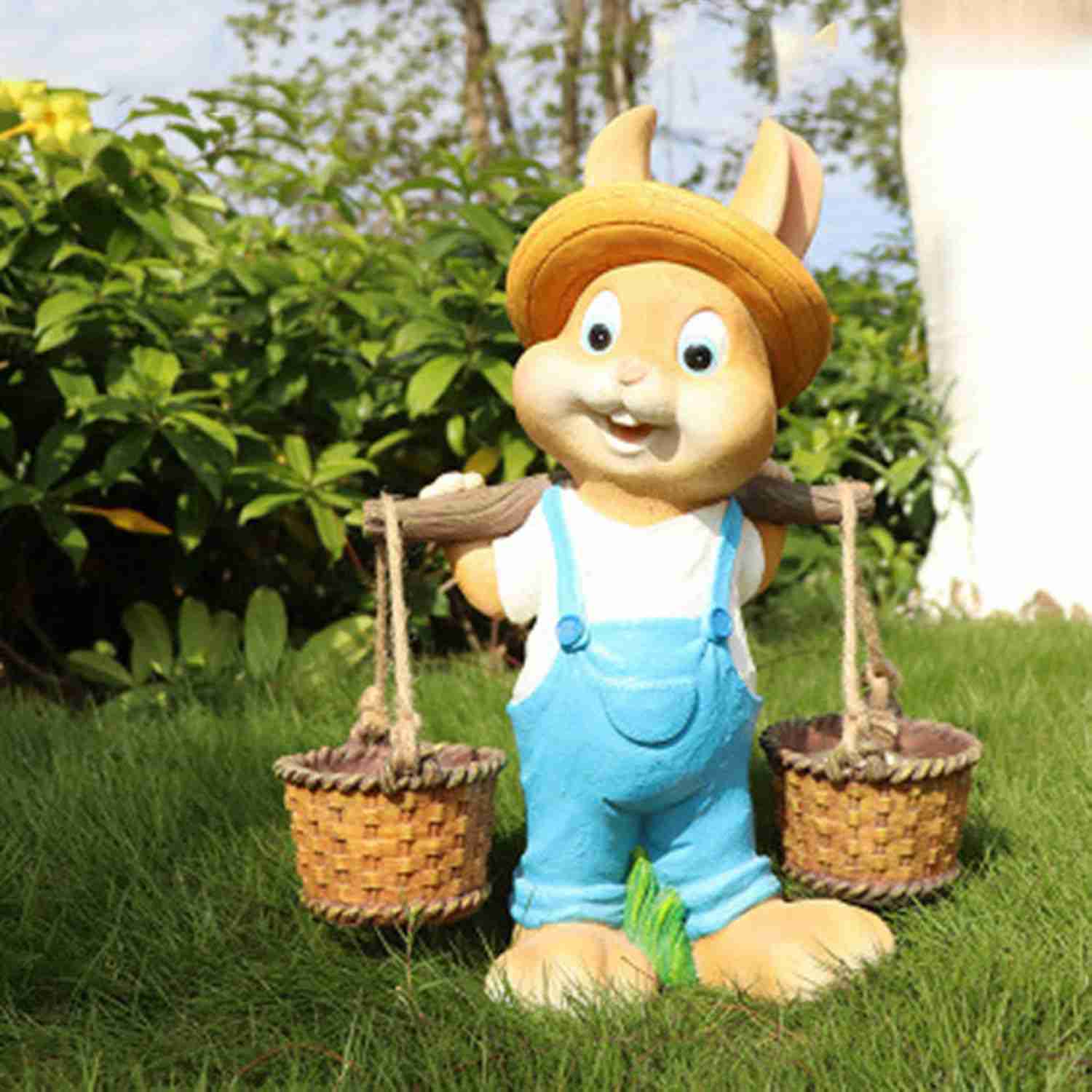 置き物 動物像 兎 田園風 インテリア 置物 樹脂製 装飾品 F かわいい動物 オブジェ 彫刻 ホーム オフィス ホール ホテル 喫茶店 お店 レストラン 玄関...