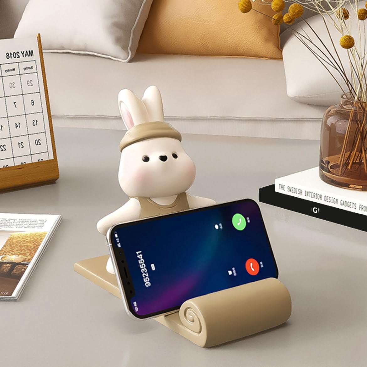 置物 ラビット スマホスタンド オブジェ F オシャレ 兎 熊形 携帯電話 iphone用 スマートフォン用 タイプ1 スマホ立て メモ立て スマホホルダー 卓...