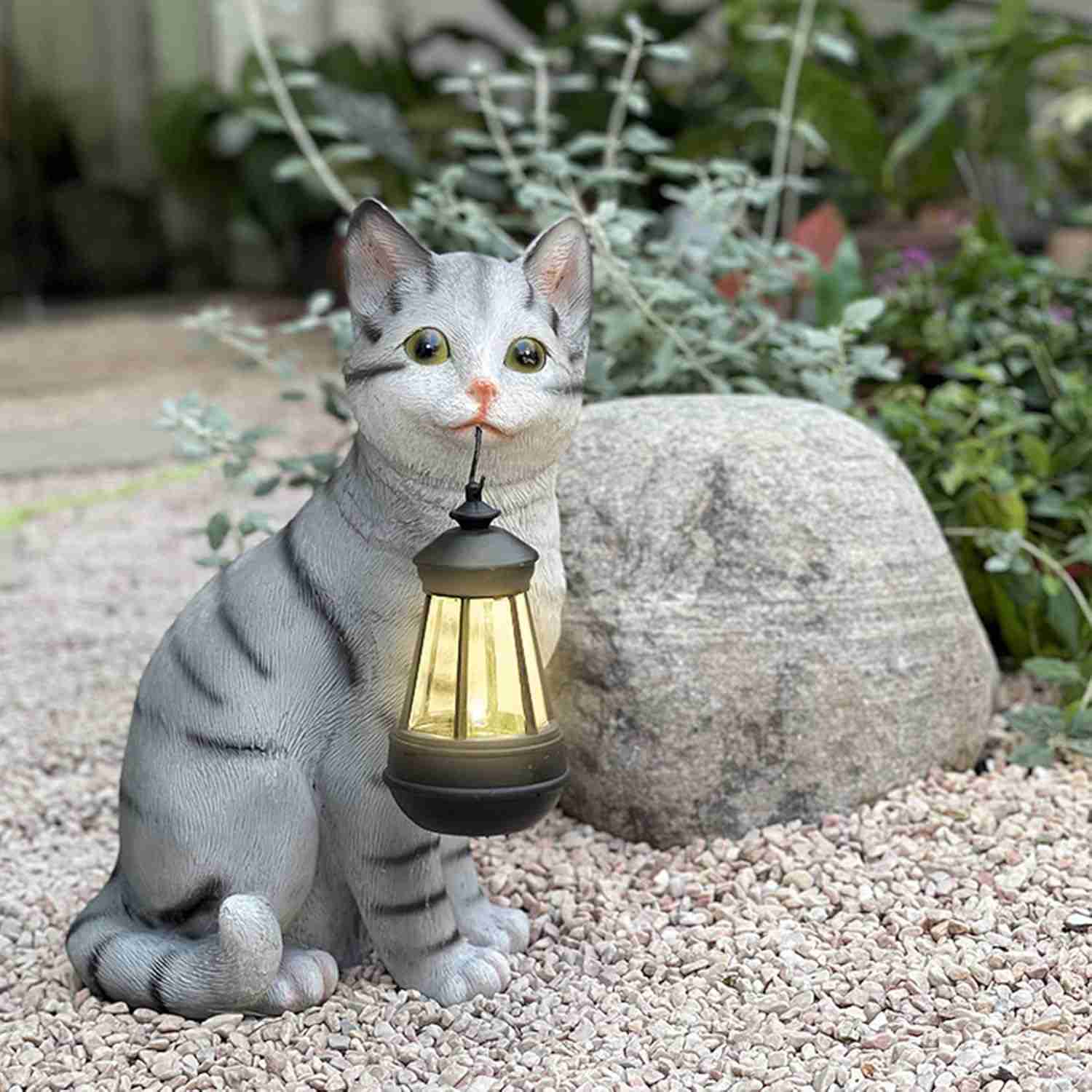 ソーラー ガーデンライト F ガーデンオーナメント 花壇 ソーラーライト 置物ライト 屋外装飾 屋外 かわいい動物ライト 園芸 タイプ2 雑貨 飾り かわいいプ...