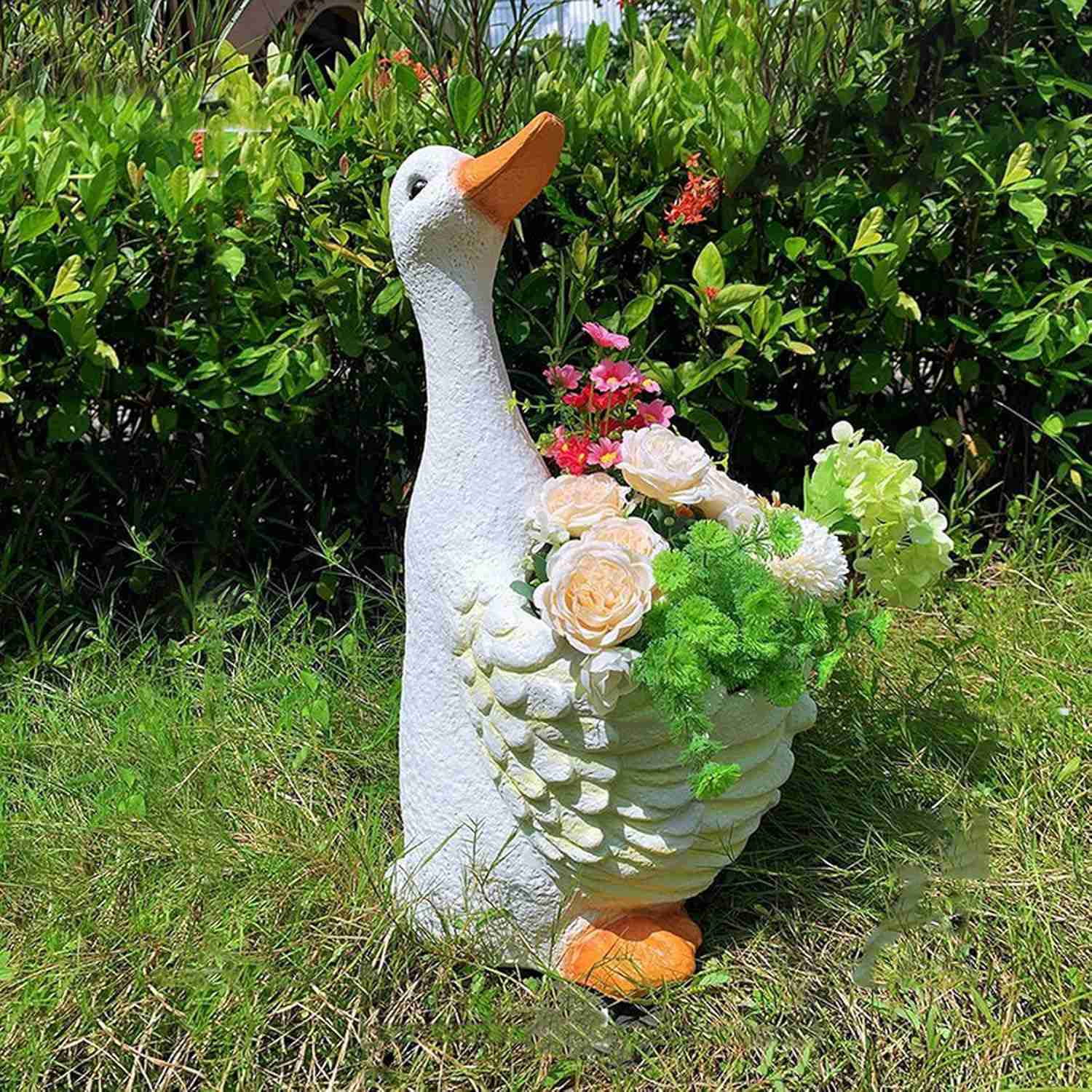 置物 スワン タイプ3 飾り物 F 白鳥の置物 ガーデンアクセサリー ガーデン用品 オブジェ 白鳥 置き物 レジン製 おしゃれ 癒し系 かわいい ガーデン 動物...