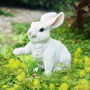 うさぎの置物 ラビット オーナメント ガーデン オブジェ ガーデニング インテリア 雑貨 ディスプレイ 庭 F 玄関 屋外 ウサギ リアル マスコット タイプ6...