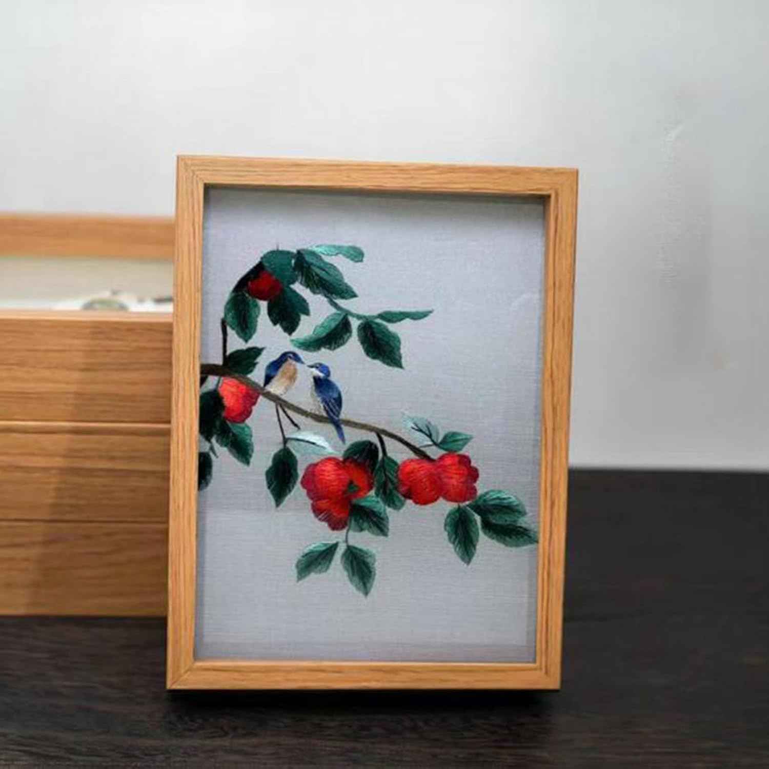 両面刺繍置物 中国伝統工芸品 中国のお土産 贈り物 ギフト 綺麗な置物 工芸品 F おしゃれ かわいい モダン 卓上飾り 結婚装飾 リビングルーム オフィス 卓...