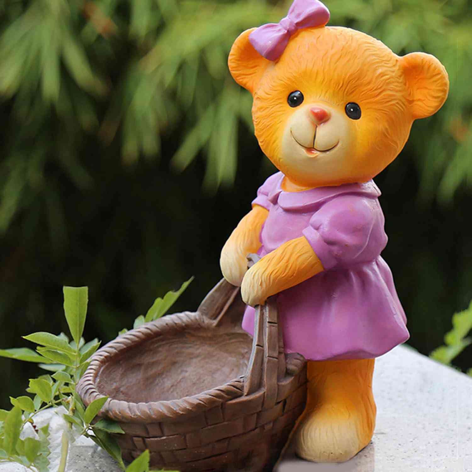 熊の置物 ガーデニング タイプ2 ガーデンオーナメント 置物 オブジェ インテリア かわいい 雑貨 樹脂 くま 動物 アニマル インテリア アウトドア 部屋 庭...