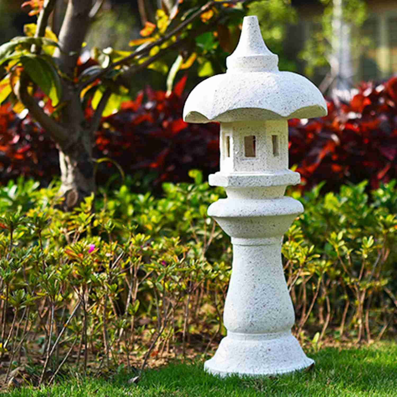 灯篭 置物 かわいい F 灯籠 置物ライト 雑貨 ガーデンライト ソーラー充電式 動物 暖色 夜間自動点灯 昼自動消灯 古燈籠 イルミネーション 芝生 玄関先 ...