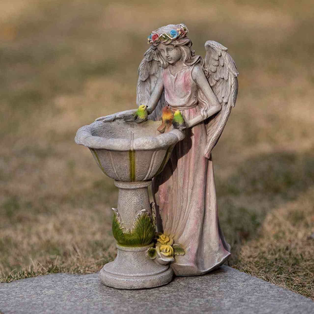 天使置物 ガーデンライト スタイル2 天使 ソーラー ライト 屋外 ソーラーライト ガーデニング おしゃれ デコレーション イルミネーション ライト 雰囲気 ガ...