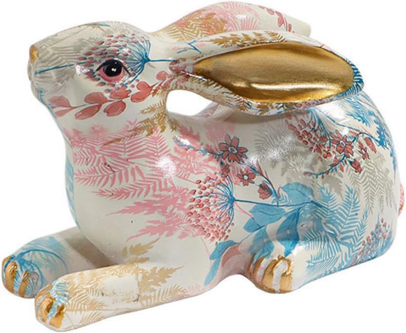 兎置物 ウサギ 兎 ウサギ モダン F レジン 樹脂 動物 置物 ホームデコレーション アクセサリー 家具 アニマルヘッド キラキラ インテリア オブジェ 北欧...