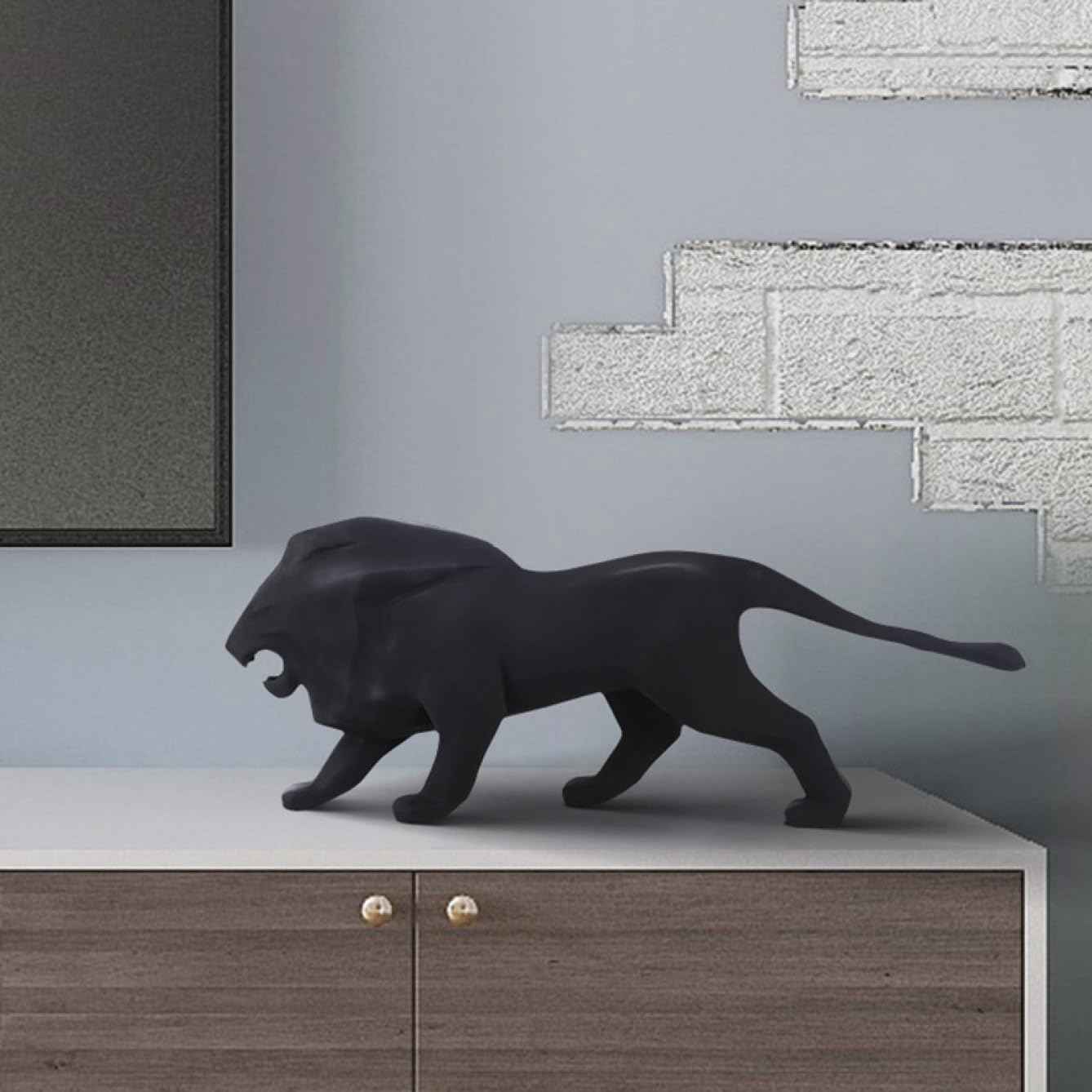 ライオン置物 獅子 ライオン 獅子 モダン レジン 樹脂 動物 F 置物 ホームデコレーション アクセサリー 家具 アニマルヘッド キラキラ インテリア オブジ...