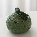 セラミック灰皿 セラミック灰皿 グリーン 装飾品 卓上灰皿 はいざら 置物 オブジェ たばこ灰皿 セラミック オレンジ型灰皿 タバコ固定 喫煙具 インテリア デザイン F 大容量 洗いやすい 室内 屋