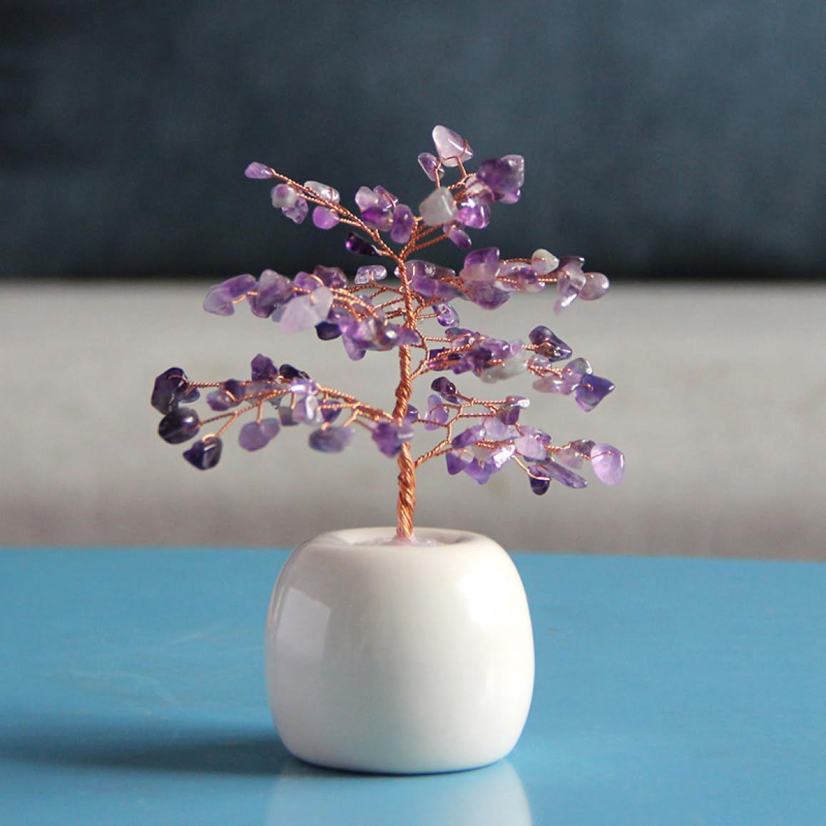 水晶 おきもの 招財樹 金のなる木 スタイル3 F 風水アイテム 金運アップ シトリン 財運 金運 置物 健康 仕事 家庭 華やか 商売繁盛 開運 富 天然石 ...