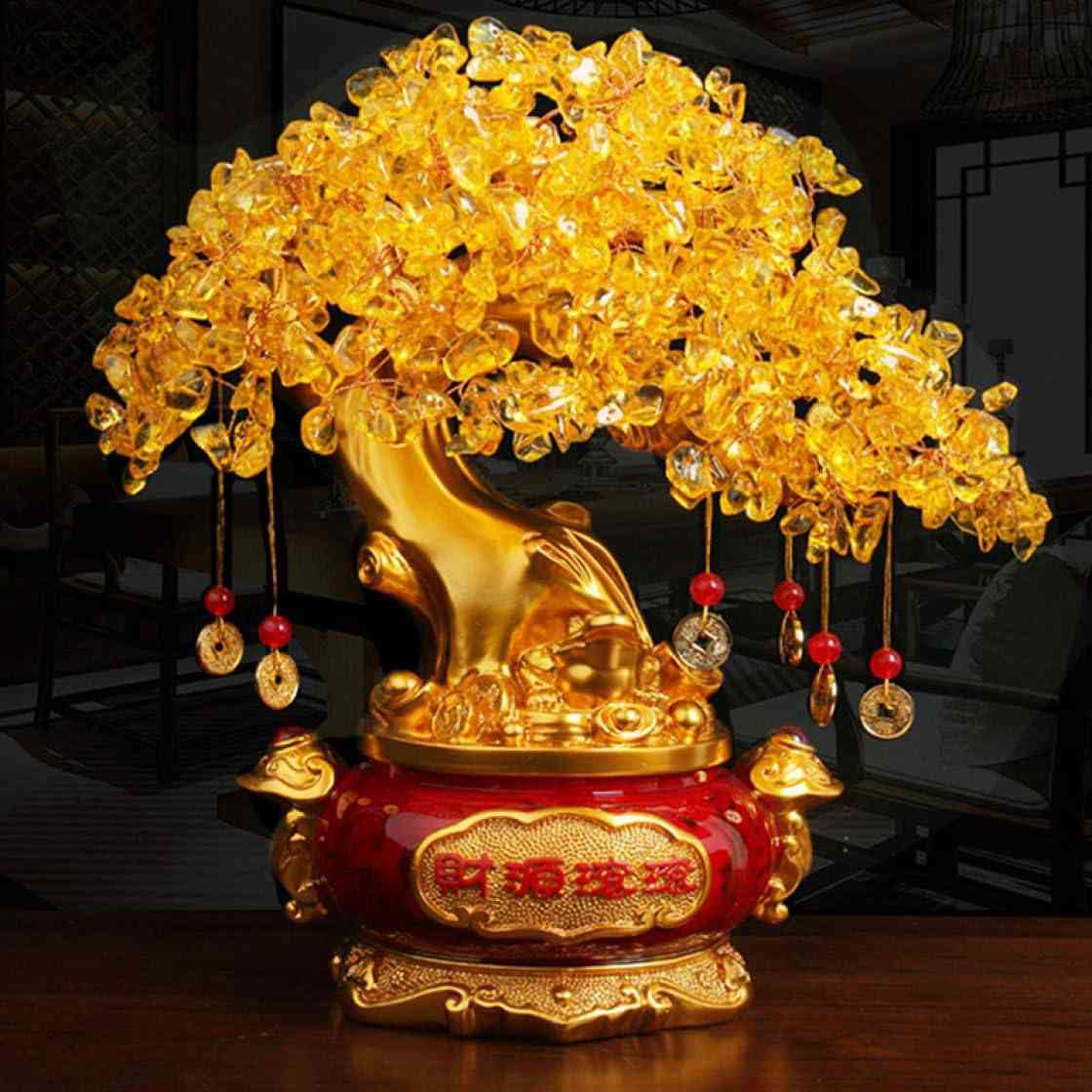 招財樹 金のなる木 黄水晶 シトリン 風水アイテム インテリア 金運祈願 開運 商売繁盛祈願 運祈願 M 縁起物 置物 開運祈願 風水グッズ パワーストーン お...