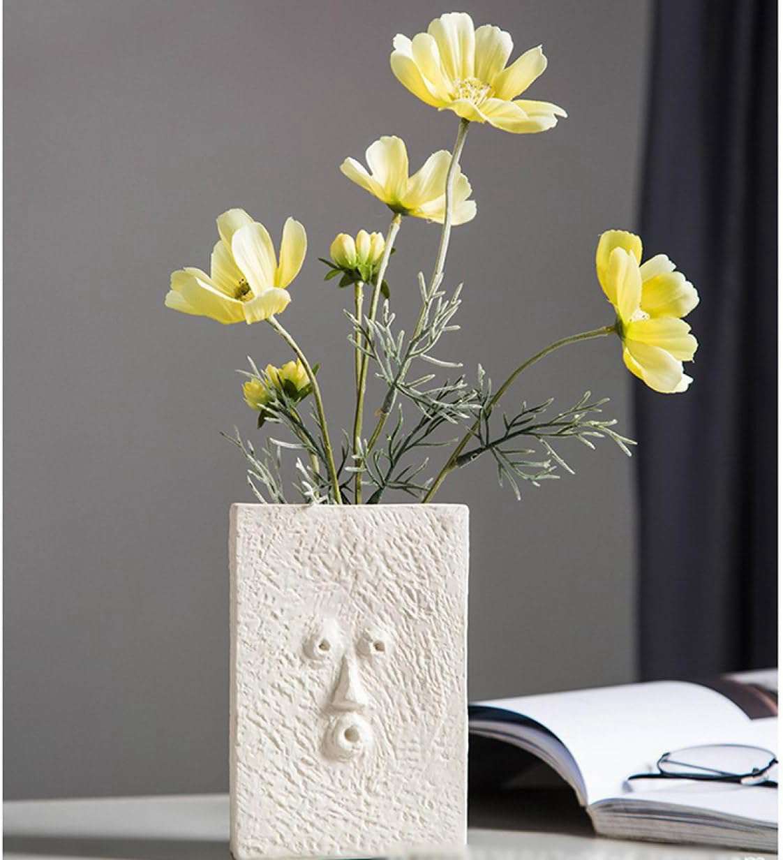セラミック 花瓶 F 花器 ドライフラワー花瓶 置物 インテリア フラワーポット フラワー ベース スタイリッシュ モダンなホームデコレーション用 玄関 リビン...