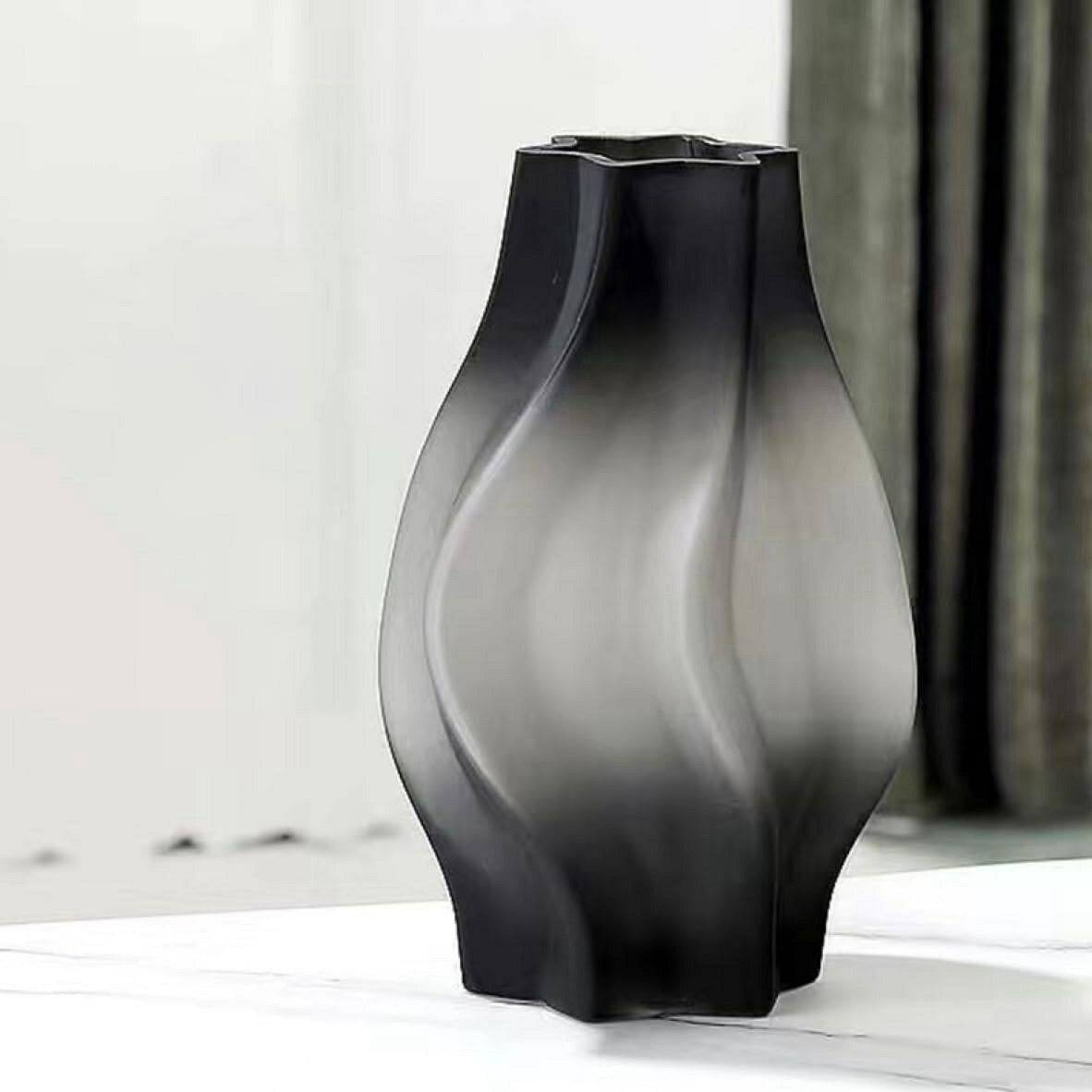 置物 おしゃれ 北欧 花瓶 フラワーベース クリア 透明 花びん 花器 ガラス花瓶 M ドライフラワー 花束 生花 シンプル スタイル3 ガラスフラワーベース ...