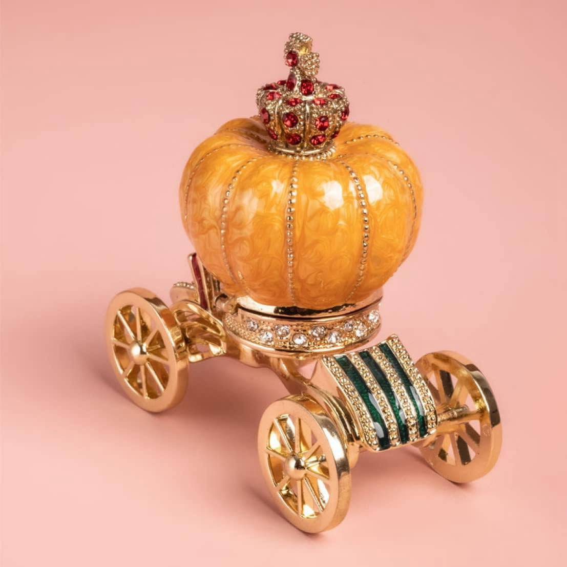 ジュエリーボックス イエロー 収納 置物 アクセサリー クリスタル付き 小物入れ インテリア 置き物 アクセサリーケース アクセサリー収納 卓上インテリア リン...