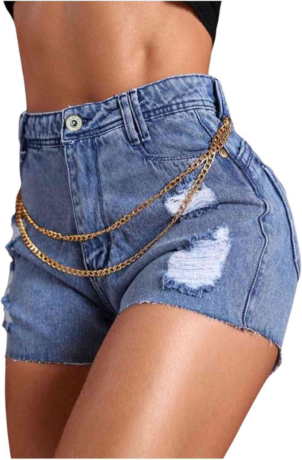 デニム ショートパンツ レディース ホットパンツ デニムパンツ 短パンス ジーンズパンツ レディース カジュアル C ファッション バギー ハイウエスト ジーンズ ショートパンツ 美尻 セクシー ボト