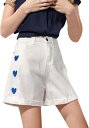 デニムパンツ レディース ショートパンツ ホットパンツ 短パンス ジーンズパンツ セクシー レディース 春夏 ハイウエスト スリム カール ファッション ラブ 刺繍 デニム ショートパンツ 美尻 セク