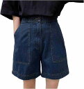 ショートパンツ デニム レディース デニムパンツ 短パンス ジーンズパンツ ホットパンツ 女性ファッションソリッドカジュアルハイウエストストレートレッグスリムジ...