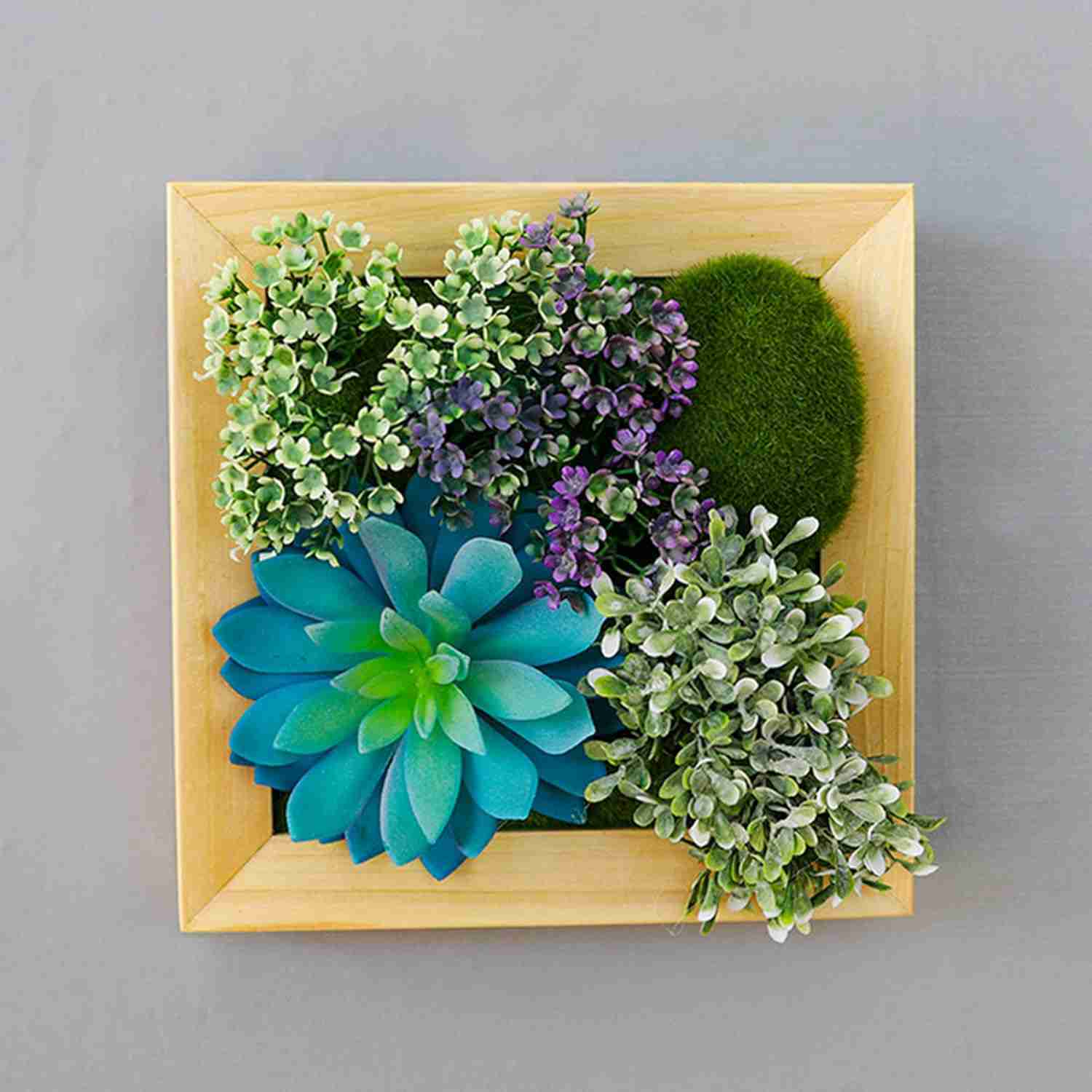 人工観葉植物 リアル フェイクグリーン 室内用 壁掛け かわいい ミニ 多肉植物 造花 正方形 ミニグリーン 玄関 家庭 オフィス キッチン 20*20cm トイレ かわいい おしゃれ お手入れ不要