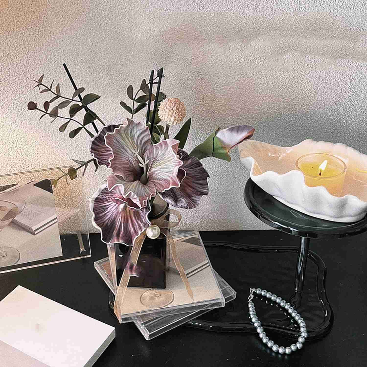 造花 花瓶付き 花束 鳶尾の花 フェイクフラワー 本物そっくり F 店舗飾り 玄関飾り オフィス飾り フラワーアレンジメント 本物のよう 新築祝い 引越し祝い インテリア飾り フラワー10 装飾小物