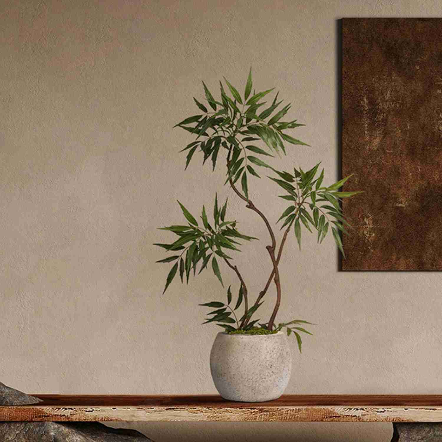 人工観葉植物 フェイクグリーン カラー7 造花 葉の枝 観賞植物 緑葉のシミュレーション 耐退色 耐候 軽量 フラワーアレンジメント オフィス 花材 インテリア パーティー 80CM 引っ越し 新しい