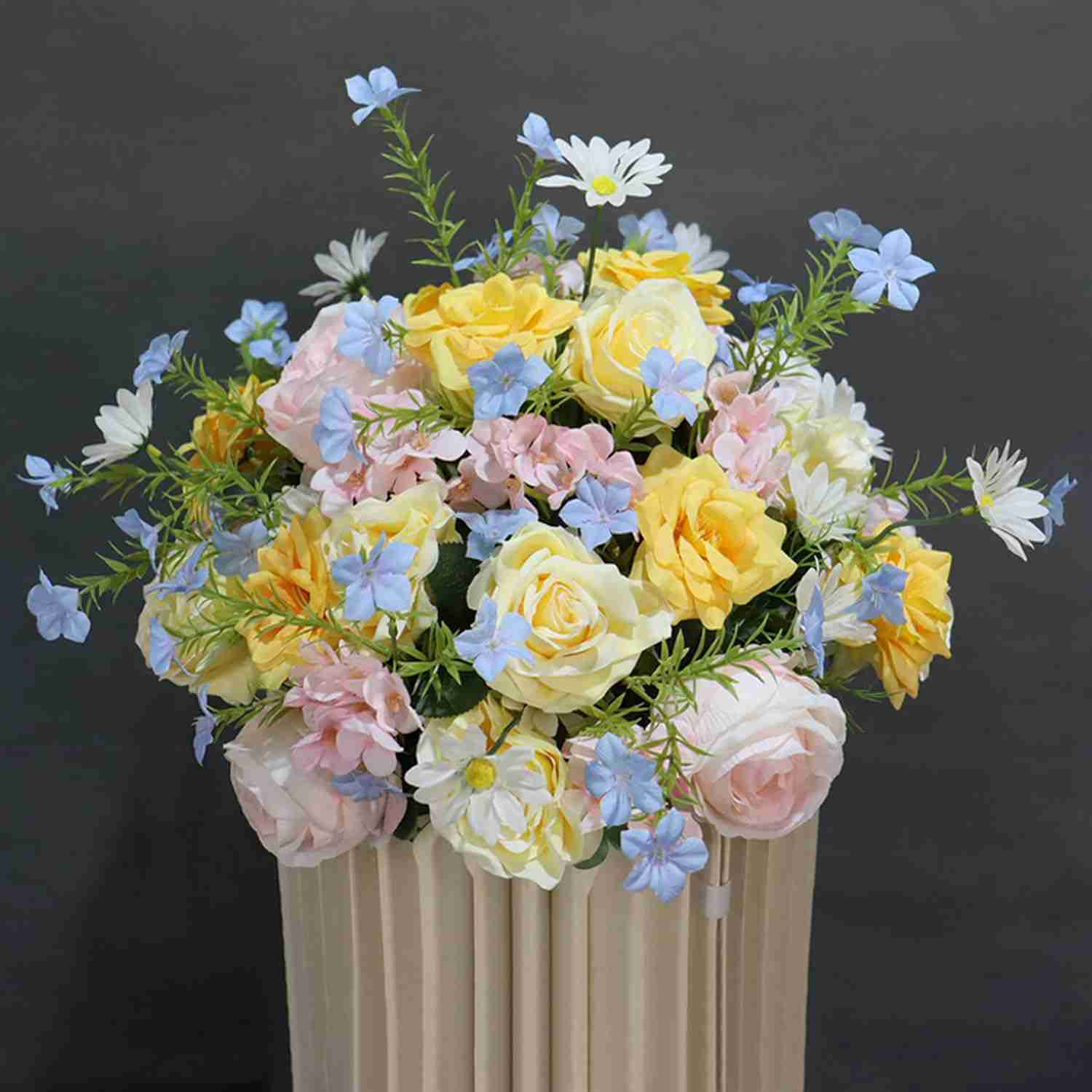 人工観葉植物 観葉植物 F バラ ダリア 造花 撮影用 ルデコレーション 結婚式 パーティー ホームベッドルーム リアル インテリア 造花 ユーカリ フェイクフラワー 屋外 フラワーボックス フェイク