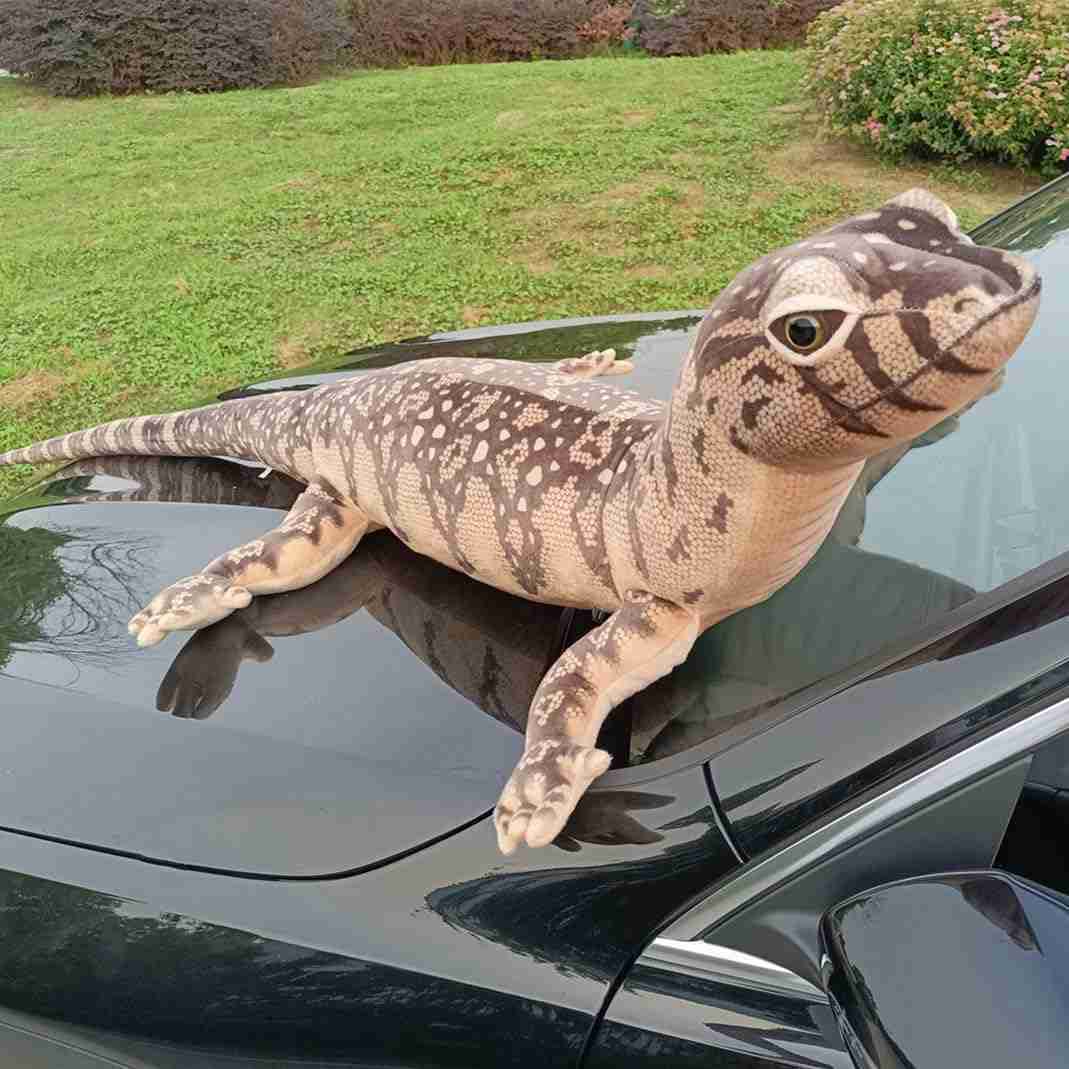 トカゲ 本物そっくり リアル 特大 爬虫類 ぬいぐるみ 枕 抱き枕 ぬいぐるみ 萌え 抱きしめたくなる クリスマス 誕生日プレゼント 大人 子供 女の子 男の子 ソファー装飾 インテリア ブラウン 癒のサムネイル