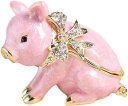 子豚 可愛い ジュエリーボックス クリスタル合金製動物 トリンケットボックス 小物入れ 置物 インテリア アクセサリーボックス 指輪入れ オーナメント ボックス...