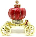 カボチャの馬車 ホーロー 合金製 ジュエリーボックス トリンケットボックス ホルダー 小物入れ 置物 インテリア イヤリング リング ネックレス 女の子 女性 ...