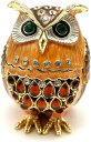 エナメルフクロウのジュエリーケース 合金ボックス 可愛い 置物 小物入れ 収納箱 ジュエリー収納 ネックレス イヤリング アクセサリー インテリア雑貨 工芸品 ...