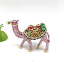 駱駝 キャメル 砂漠の舟 クリスタル合金製動物 ジュエリーボックス トリンケットボックス 置物 本物そっくり 小物入れ ジュエリー収納 リング ネックレス 指輪...