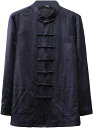 中華シャツ 武術服 メンズ 長袖 チャイナジャケット リネン チャイナボタン 春夏秋服 通気 着心地良い 吸汗透湿 着心地が良い 窮屈感のない コーデやすい 太極拳 茶師服 練習用 部屋着 撮影(4)
