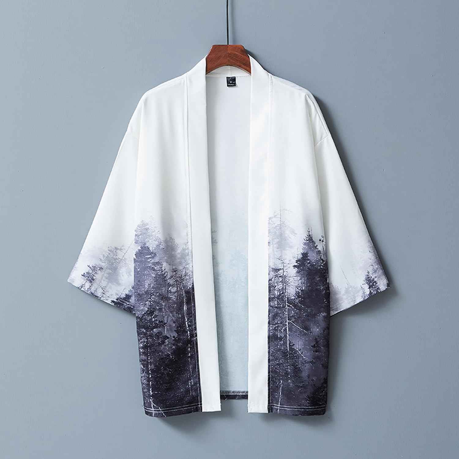メンズ 和式パーカー 夏用 七分袖 和風シャツ 甚平 羽織り 男女兼用 トップス カジュアル 日焼け止め カーディガン ゆったり ヴィンテージ調 プリント 冷房対策 アウトドア 旅行