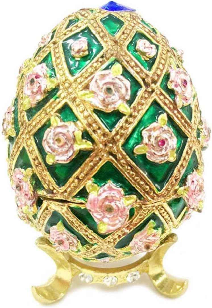 宝石箱 ジュエリーボックス ジュエリーケース タイプ ジュエリー収納 リングイヤリング収納ボックス 合金クリスタル 卵 トリンケットケース デスクトップ ジュエ...