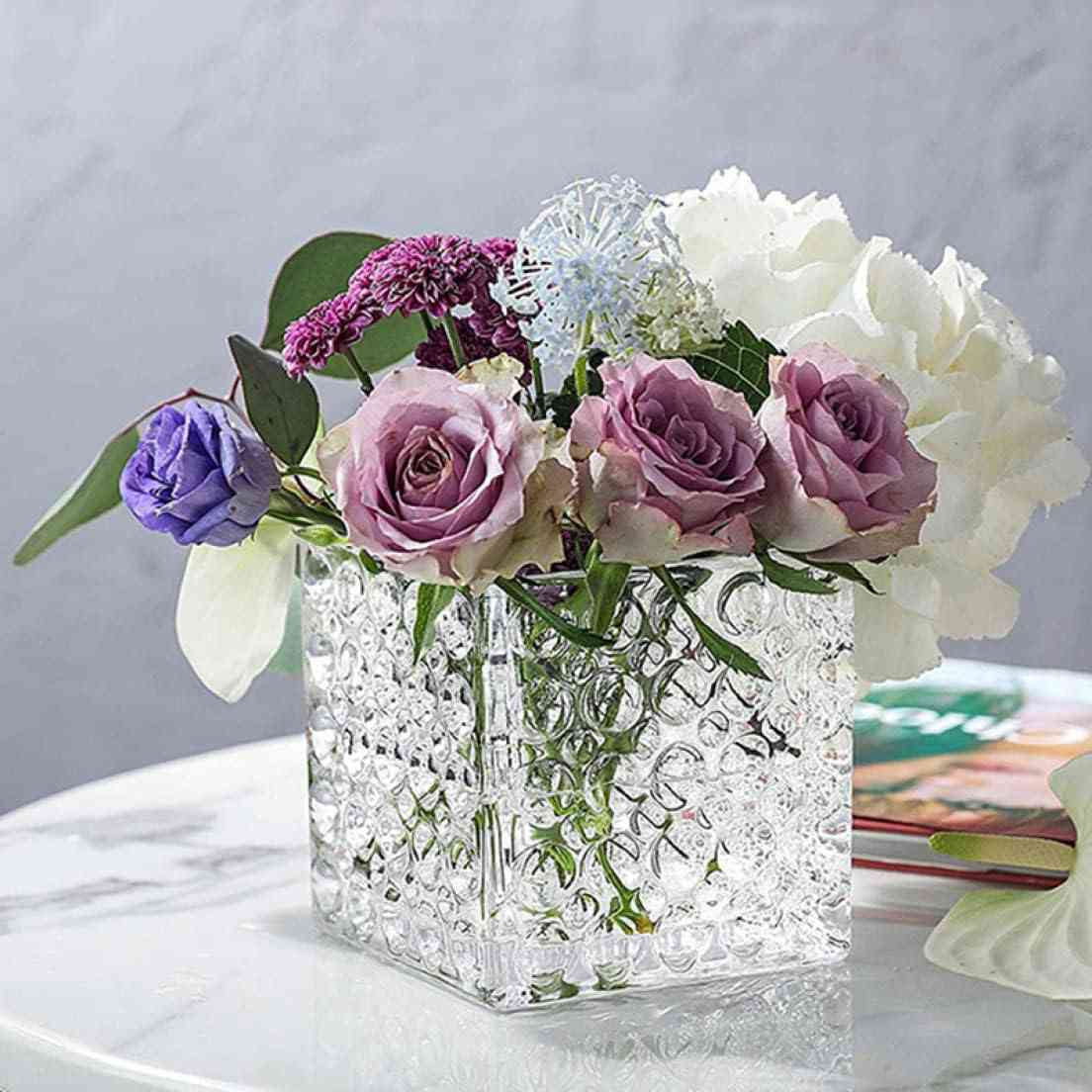 硝子瓶 アンティーク風 花器 ガラス 花瓶 大 フラワーベース 美しい モダン風 ガラス製 花瓶 タイプ2 円筒 透明 花器 ヨーロピアンスタイル F インテリ...