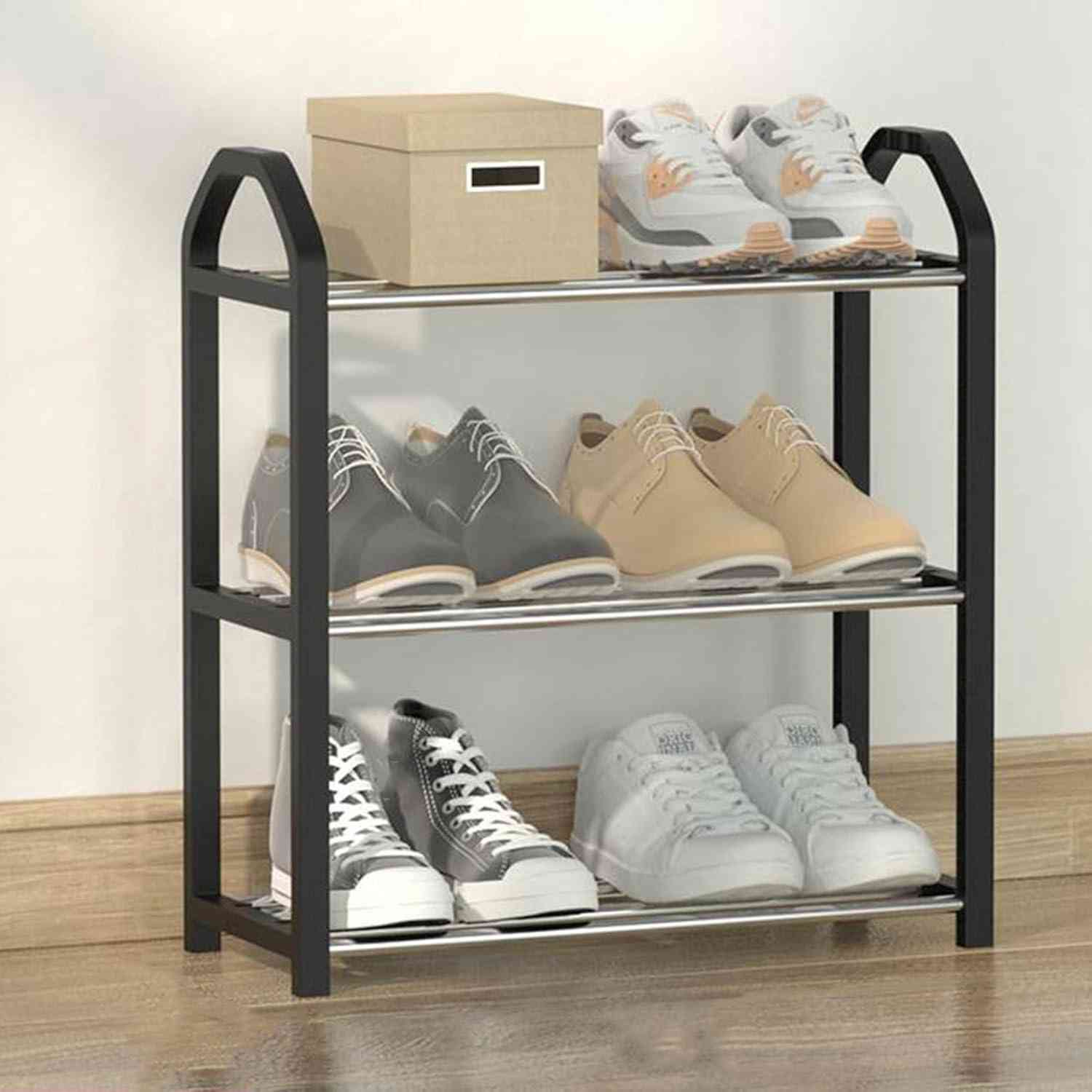 シューズラック 下駄箱 靴収納 ブラック 65*19*73 ラック スリム大容量 おしゃれ 靴収納ラック 玄関収納 収納省スペース 靴ラック片付け 置物棚 ラック 棚 寝室 部屋 リビング ルーム 簡