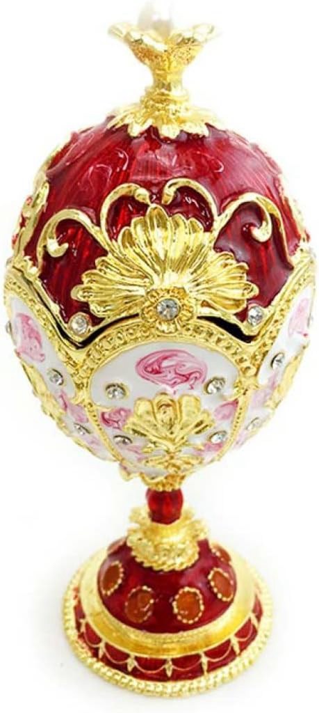 ジュエリーボックス ラウンド 合金製 記念品 レディース プレゼント 合金 花 綺麗な置物 装飾品 アクセサリー 置物 ギフト トリンケットボックス プレゼント...