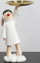 キー収納トレイ 置物 お皿を持っ女の子 玄関収納 鍵置き 卓上収納 眼鏡置き 腕時計収納 多機能収納 お皿 ステンレス鋼 リモコン/キャンディーなど小物収納 イ...