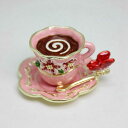 エナメル コーヒーカップ ジュエリーボックス トリンケットボックス ジュエリー入れ 小物入れ リング ネックレス アクセサリー 女性 宝石箱 装飾品 ホーロー ケース 収納箱 置物 結婚式 インテリア