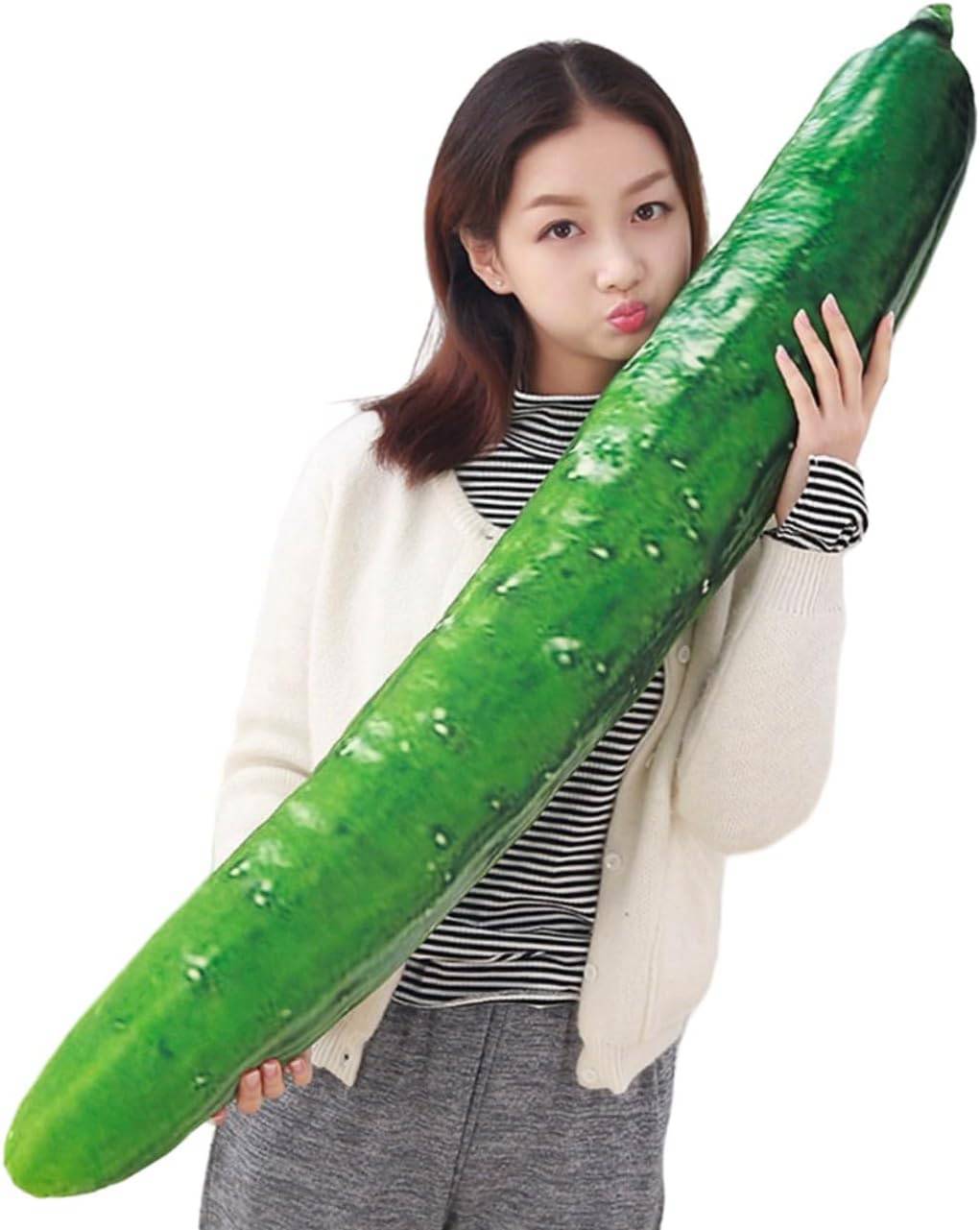 キュウリ ぬいぐるみ 抱き枕 超リアル おもちゃ 大きい 特大 本物そっくり 野菜 もちもち かわいい 3D 可愛い 添い寝 70cm 柔らかい 背当て 置物 飾り インテリア 贈り物 クリスマス おのサムネイル