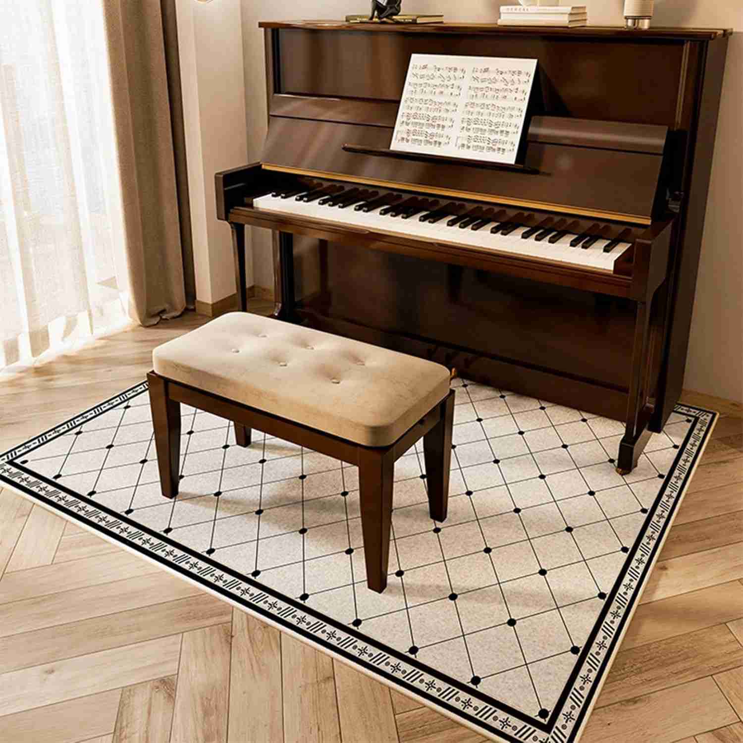 ピアノの防音絨毯 電子ピアノ 防音マット 防振カーペット ピアノラグ 騒音対策 敷物 フロアマット 家具..