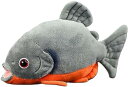 ぬいぐるみ ピラニア 抱き枕 動物 熱帯魚 かわいい ねむねむ 大きい 肌触り良い 置物 ふわふわ 添い寝 誕生日 子供の日 バレンタイン クリスマス グレー プレゼント 背あて 卒業祝い 入学祝い